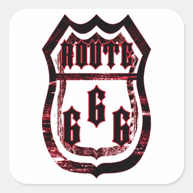 Route 666 square sticker (Front)