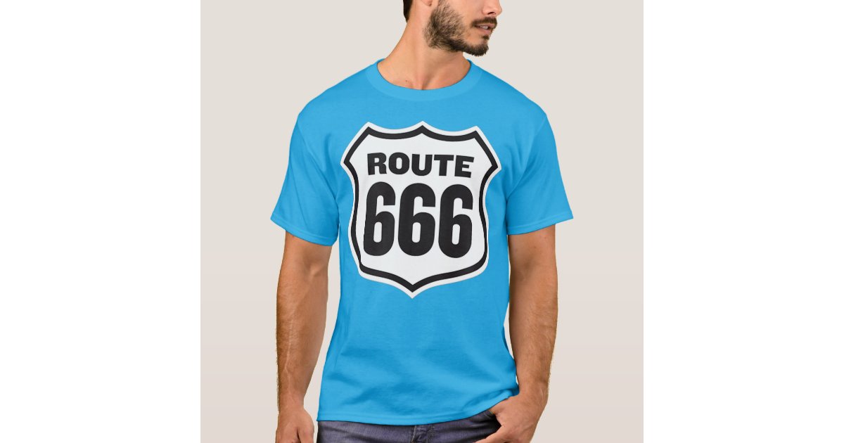 Route 666 Classic Biker T shirt women's cotton tshirt Six Six Six