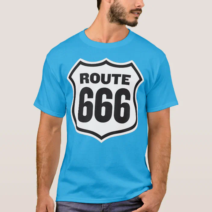 Route 666 Classic Biker T shirt women's cotton tshirt Six Six Six