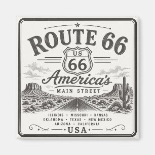 Route 66 100 Years Art Magnet