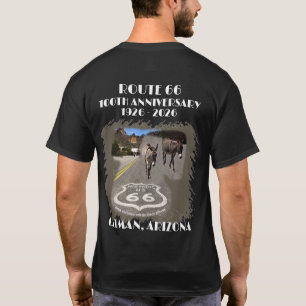 Route 66-100 Years Oatman Arizona Back T-Shirt
