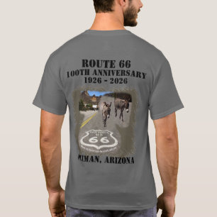 Route 66 100th Anniversary Oatman Arizona Back  T-Shirt