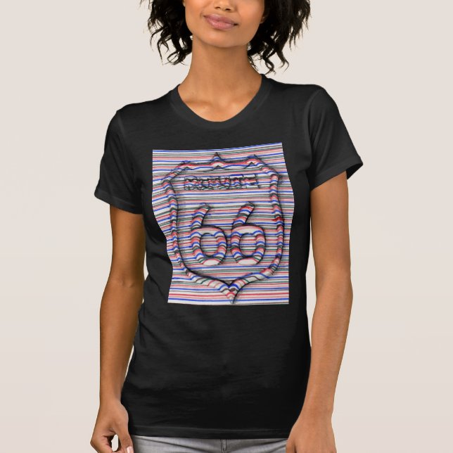route 66 3d line t-shirt (Front)