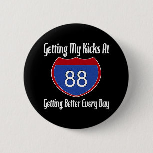 Route 66 88th Birthday Pinback Button