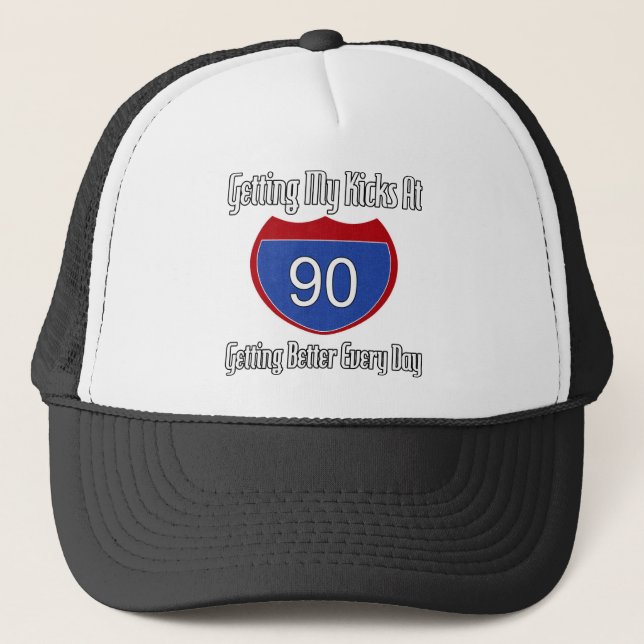 Route 66 90th Birthday Trucker Hat (Front)