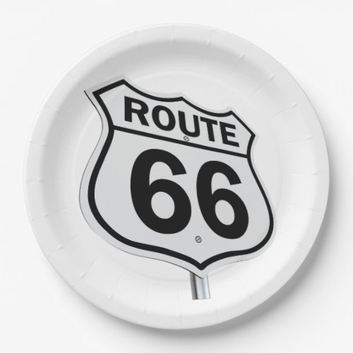 Route 66 9 inch plate