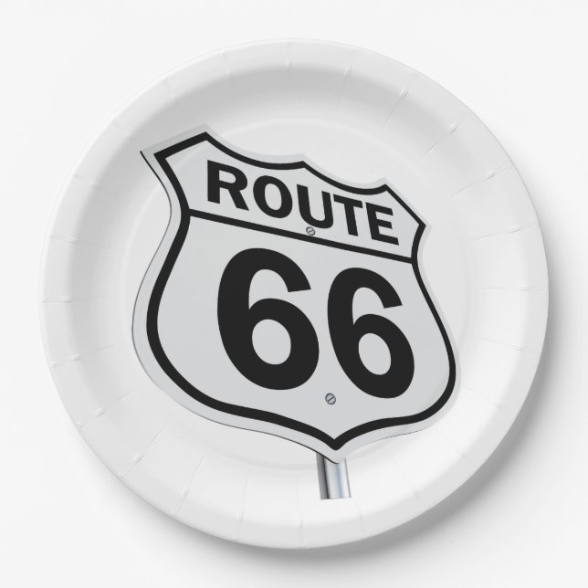 Route 66 9 inch plate (Front)