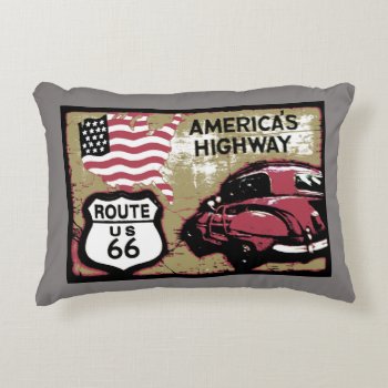 Route 66 Accent Pillow by Impactzone at Zazzle