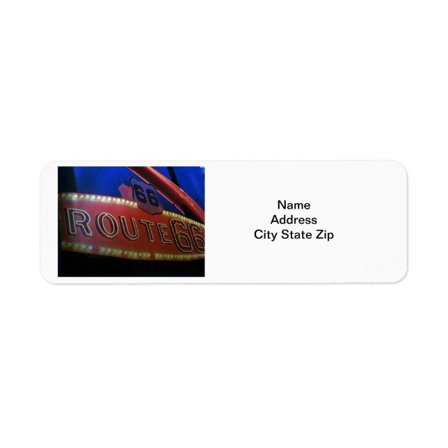 "ROUTE 66" ADDRESS LABELS (Front)