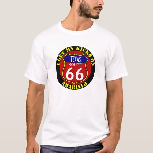 ROUTE 66 AMARILLO TEXAS T_Shirt