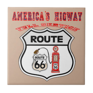 route 66 America higway gifts Ceramic Tile