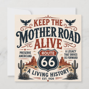 Route 66 American Eagle Desert Heritage Card