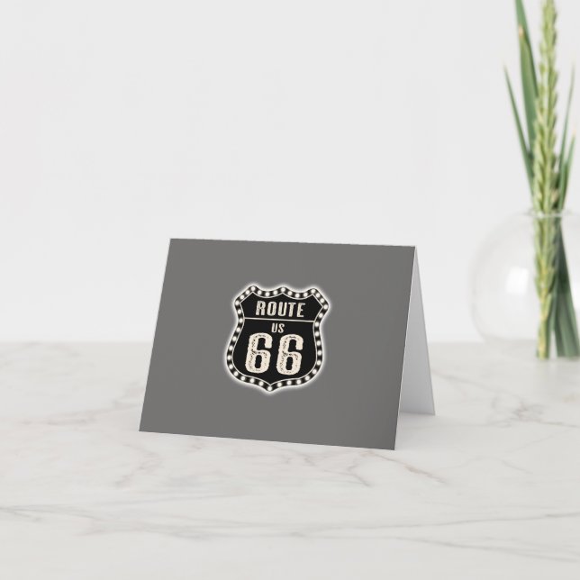 Route 66 American Sign Thank You Card (Front)