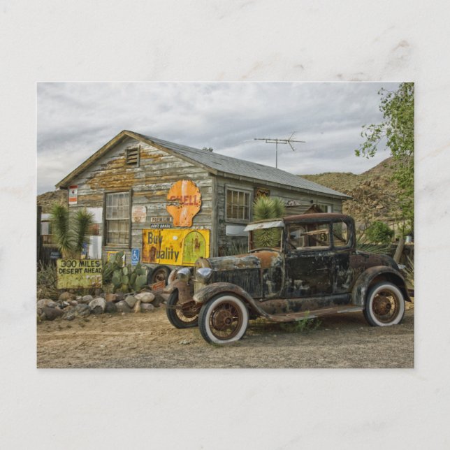Route 66 Arizona Antique shop Postcard (Front)
