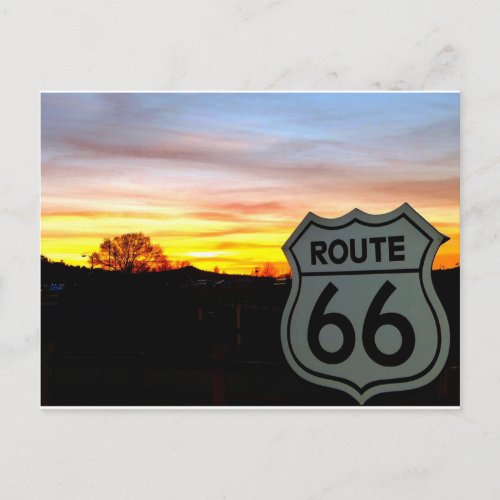 Route 66 at Sunset Postcard