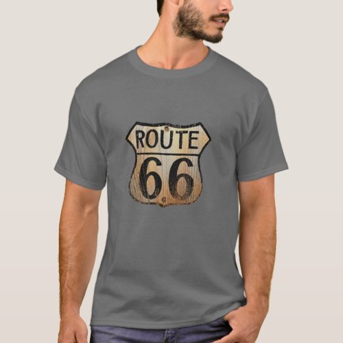 Route 66 _ Basic Dark T_Shirt