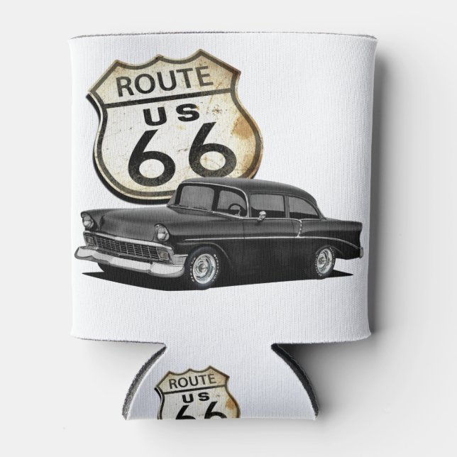 route 66 bel air and sign can cooler (Front)