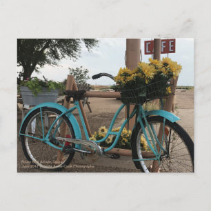 Route 66 Bicycle & Sunflowers Adrian, Texas Postcard