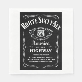 Route 66 Black Label Napkins