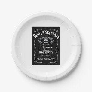 Route 66 Black Label Paper Plates