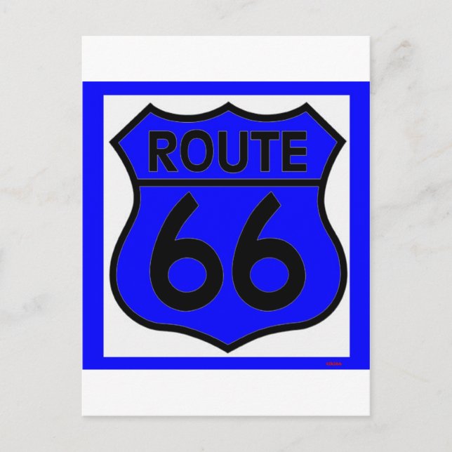 Route 66 Blue Customize it! Postcard (Front)