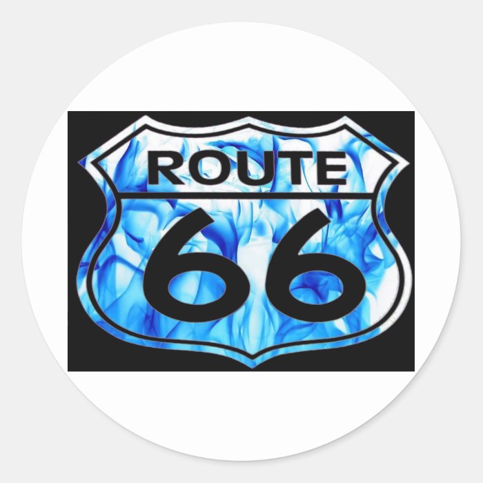 route 66 blue fire stickers