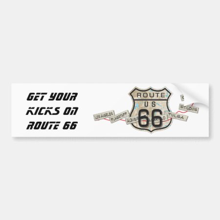 Route 66 Bumper Sticker