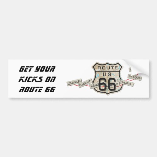 route 66 bumper sticker