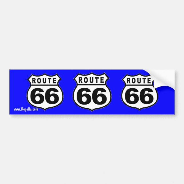 ROUTE 66 BUMPER STICKER (Front)