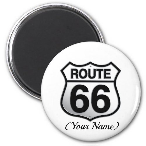 Route 66 Button Magnet