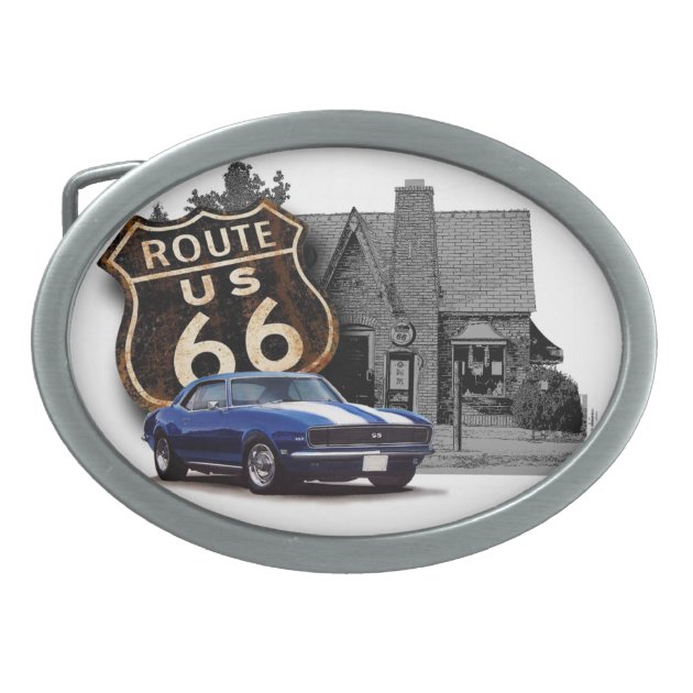 Route 66 Camaro Belt Buckle | Zazzle