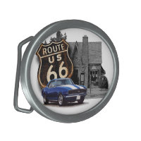 Route 66 Camaro Belt Buckle