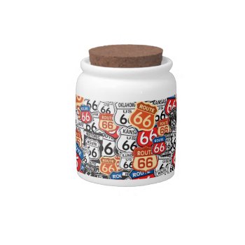 Route 66 Candy Jar by Incatneato at Zazzle