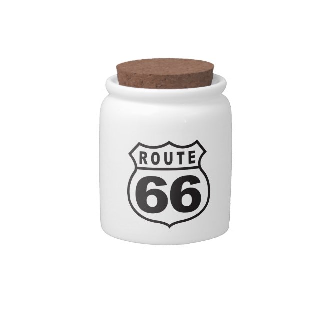 Route 66 candy jar (Front)