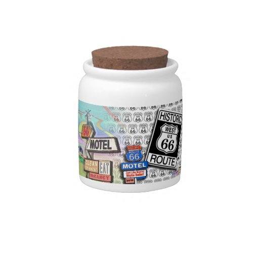 ROUTE 66 CANDY or SNACK JAR by PopArtDiva