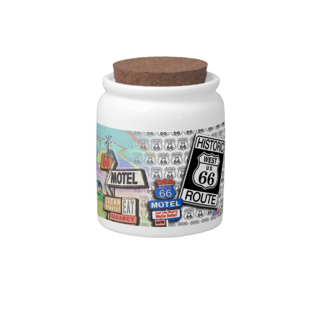 ROUTE 66 CANDY or SNACK JAR by PopArtDiva (Front)
