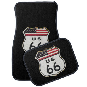 Route 66 car floor mat