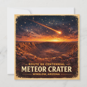 Route 66 Centennial Meteor Crater Horizon Invitation
