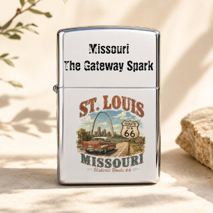 Route 66 Centennial Missouri St Louis Custom Zippo Lighter
