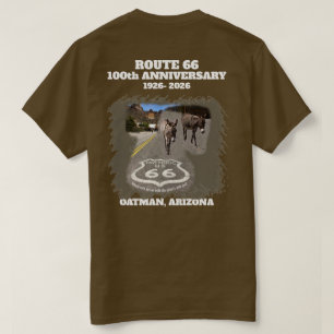 Route 66 Centennial Oatman Arizona Back T-Shirt