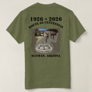 Route 66 Centennial Oatman, Arizona Back T-Shirt
