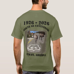 Route 66 Centennial Oatman, Arizona Back T-Shirt