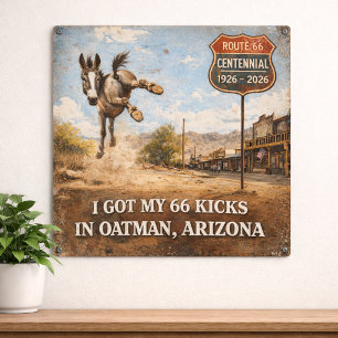 Route 66 Centennial Oatman Donkey Travel Art