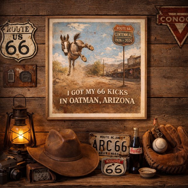 Route 66 Centennial Oatman Donkey Travel Art Poster (Creator Uploaded)