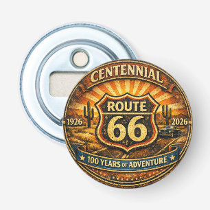 Route 66 Centennial Retro Barware Bottle Opener