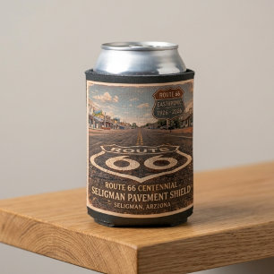 Route 66 Centennial Seligman Pavement Refreshment Can Cooler