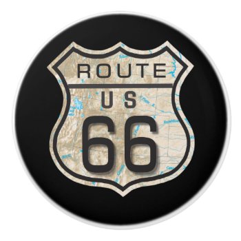Route 66 Ceramic Knob by signlady29 at Zazzle