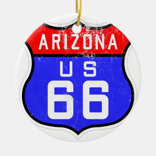 Route 66 ceramic ornament
