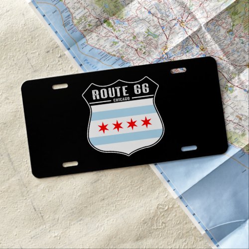 Route 66 Chicago License Plate