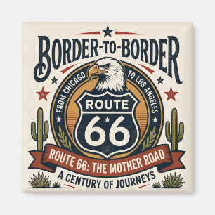 Route 66 Chicago Los Angeles American Eagle Magnet